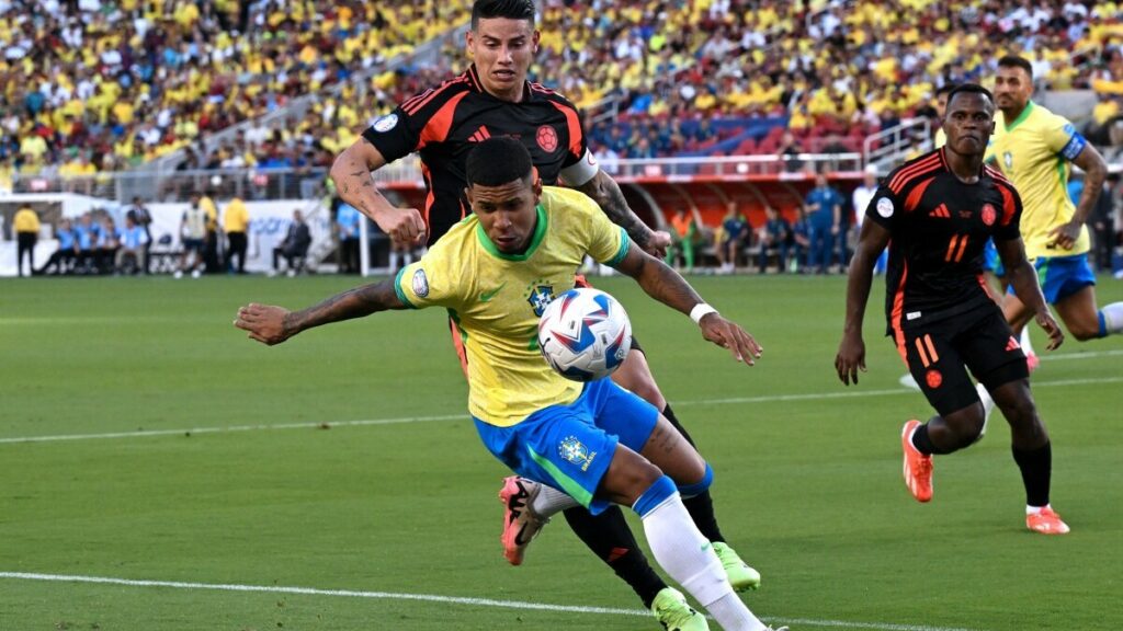 Brasil empata 1-1 con Colombia y chocará en cuartos ante Uruguay sin Vinicius