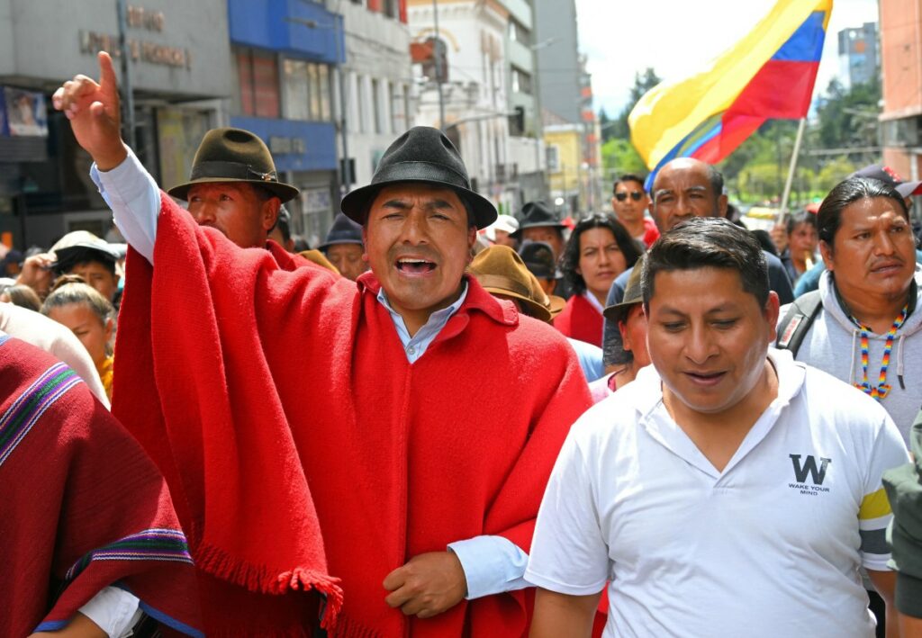 marcha indígena en Ecuador